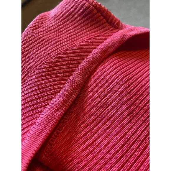 Ann Taylor Silk Nylon Blend Knit V Neck Pink Casual Stretch Blouse Women Size S - Picture 6 of 6